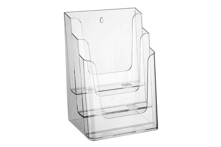 Folderhouder A4 – 3-vaks transparant | Displaywinkel.nl, Zakelijke goederen, Kantoor en Winkelinrichting | Kantoorartikelen, Nieuw in verpakking