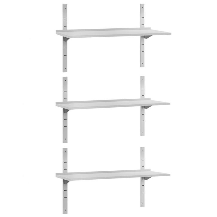 GGM Gastro | 3-laags RVS wandplank ECO - 1500x300mm |, Zakelijke goederen, Horeca | Keukenapparatuur, Nieuw in verpakking, RVS Meubilair