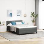 vidaXL Boxspring Bed met Matras Antraciet 140x190 cm Stof, Huis en Inrichting, Slaapkamer | Bedden, Verzenden, Nieuw, Tweepersoons