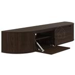 Aura curved TV-Meubel zwevend walnut 180 cm, Overige materialen, 150 tot 200 cm, Nieuw, Ophalen of Verzenden