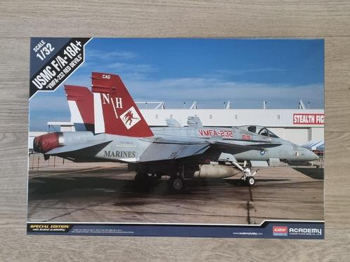 Academy 12107 USMC F/A-18A+ VMFA-232 Red Devils 1:32, Hobby en Vrije tijd, Modelbouw | Vliegtuigen en Helikopters, Verzenden