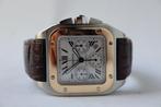 Horloge Cartier Santos 100 XL Chronograph ref. 2740, Overige merken, Leer, Staal, Polshorloge