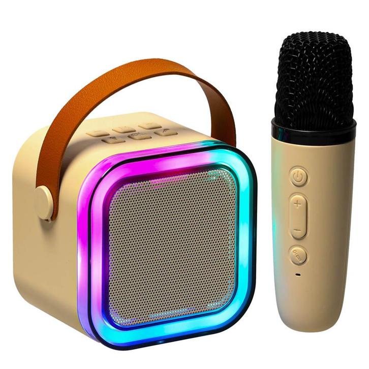 Ikonka Karaoke Set met Microfoon – Bluetooth USB LED, Kinderen en Baby's, Speelgoed | Overig, Ophalen of Verzenden