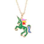 Fako Bijoux® - Ketting - Eenhoorn Regenboog Groen -, Verzenden, Nieuw