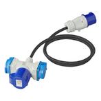 ProPlus Verloopkabel - 3 weg - 150 cm - CEE stekker naar..., Ophalen of Verzenden, Nieuw