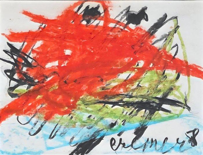 Jan Cremer (1940-2024) - Abstracte compositie, Antiek en Kunst, Kunst | Schilderijen | Modern