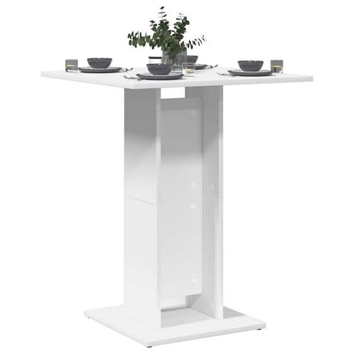 vidaXL Bistrotafel 60x60x75 cm bewerkt hout wit, Huis en Inrichting, Tafels | Eettafels, Nieuw, Verzenden