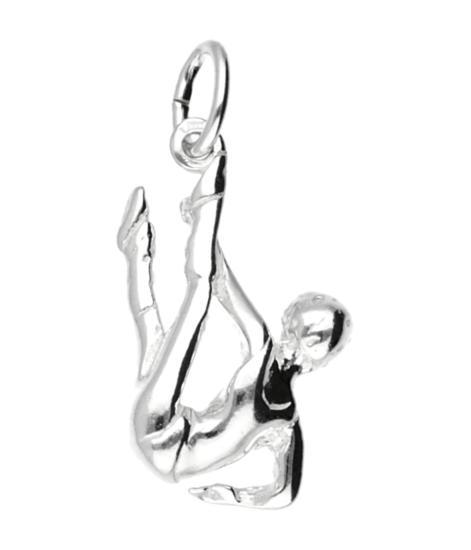 Zilveren Gym ketting hanger - strek hand-voet, Sieraden, Tassen en Uiterlijk, Kettinghangers, Verzenden