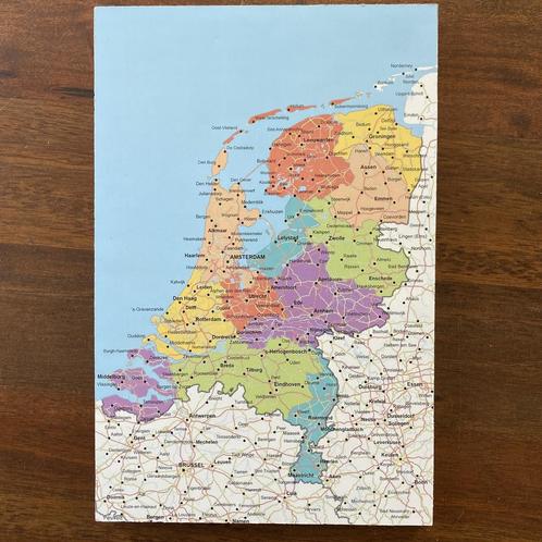 Landkaart Nederland - Prikbord bureau A4 / A3, Huis en Inrichting, Woonaccessoires | Memoborden, Ophalen of Verzenden