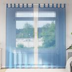 vidaXL Gordijnen voile met roedezakken 2 st koningsblauw, Verzenden, Nieuw, Blauw