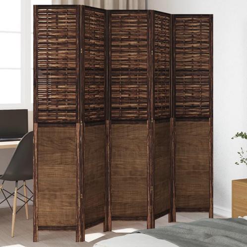 vidaXL Kamerscherm met 5 panelen massief paulowniahout, Huis en Inrichting, Woonaccessoires | Kamerschermen, Nieuw, Verzenden