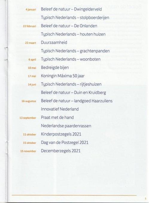Nederland 2021 - Jaarcollectie Postzegels, Postzegels en Munten, Postzegels | Nederland