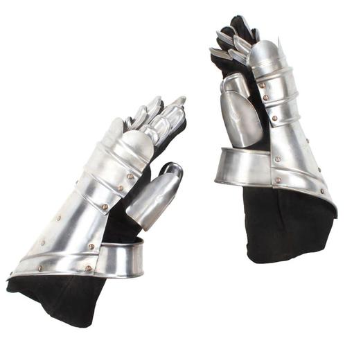 Ridderhandschoenen Staal - Tweedekansje - Film/Theater!, Hobby en Vrije tijd, Kostuums, Theaterbenodigdheden en LARP, Nieuw, Handschoenen, Hoed of Pet
