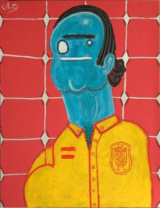 Josemicampaña - Bull Neck (Cuello Toro) - Original Work on, Antiek en Kunst, Kunst | Schilderijen | Modern