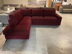 Hoekbank Vibes Donker Rood Velvet - 30% extra korting, Huis en Inrichting, Banken | Bankstellen, Ophalen, 250 tot 300 cm, Ribstof