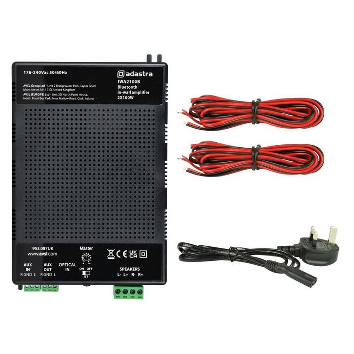 Adastra IWA2100B 2x 100W Inbouw Bluetooth Versterker, Audio, Tv en Foto, Versterkers en Receivers, Nieuw, Overige merken, Verzenden