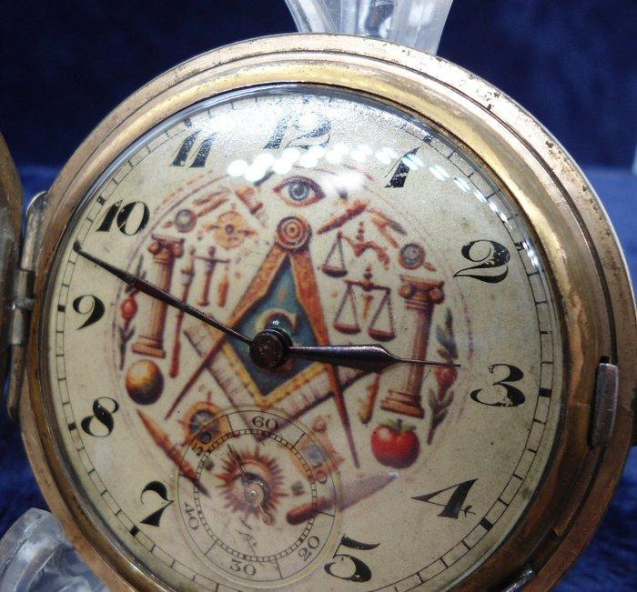 Masonic by Fontainemelon - Hunter Gold Pocket watch -, Sieraden, Tassen en Uiterlijk, Horloges | Heren