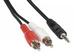 3,5 mm Jack naar Tulp Audio -  1,5 meter, Nieuw, Ophalen of Verzenden