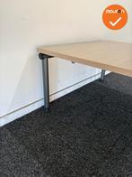 Bijzettafel - Antraciet onderstel - 80x80cm - Grijs eiken bl, Werkplek, Ophalen of Verzenden, Gebruikt, Bureau