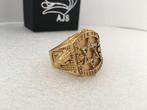Ster van Dawid Gebedshanden Geloof Fe Latijnse Ring, Antiek en Kunst