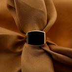Gouden zegelring met onyx (herenring, heren, gouden ring), Gebruikt, Overige kleuren, 19 tot 20, Heer