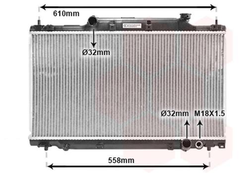 RADIATOR VOOR HONDA CIVIC 1999-2001 19010PRA003, Auto-onderdelen, Airco en Verwarming, Nieuw, Ophalen of Verzenden
