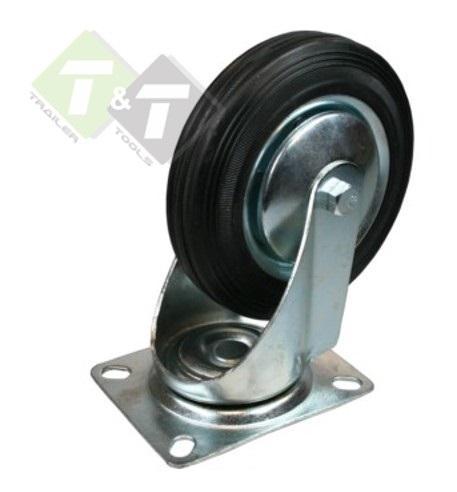 Zwenkwiel - Zwenkwielen - 125mm Diameter - Belastbaar Tot 60, Doe-het-zelf en Verbouw, Zwenkwielen, Nieuw, Ophalen of Verzenden