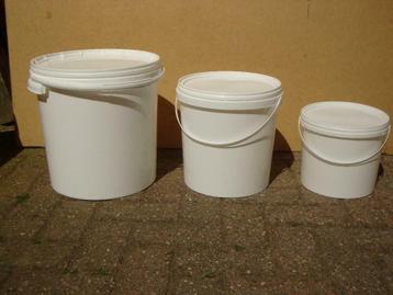 Emmer / Emmers met deksel, 5, 10, 20 liter. NIEUW beschikbaar voor biedingen