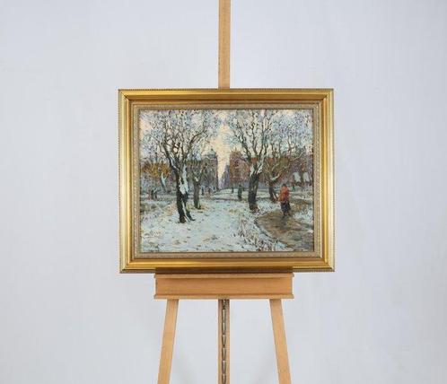 Ferenc Gaal (1891-1956) - Elisabethplatz im Winter, München, Antiek en Kunst, Kunst | Schilderijen | Klassiek