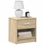 vidaXL Nachtkastje met lade 39x28x41 cm sonoma eikenkleurig, Verzenden, Nieuw, Hout