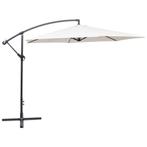 vidaXL Zweefparasol 3 m zandwit, Tuin en Terras, Parasols, Verzenden, Nieuw, 3 tot 4 meter, Zweefparasol