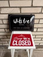 Emaille reclame - White Line Hotels & Pike Brothers –