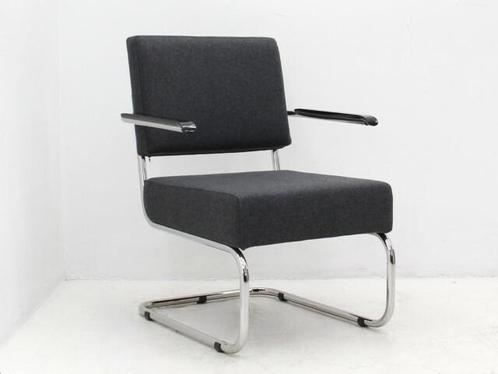 Fauteuil Entree - wolvilt grijs - slede chroom - armleggers, Zakelijke goederen, Kantoor en Winkelinrichting | Kantoormeubilair en Inrichting