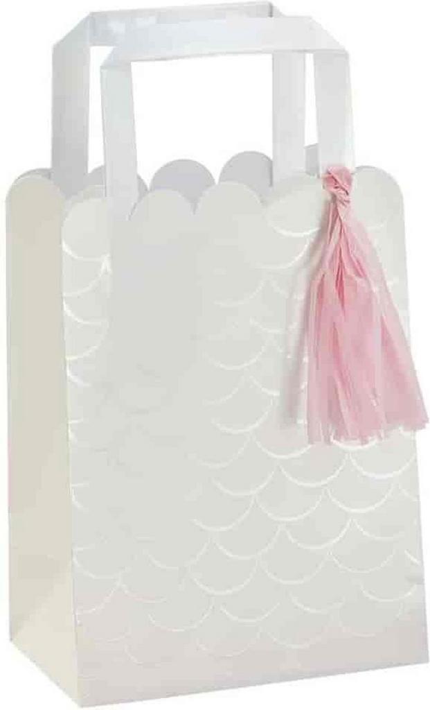 Partytasjes Zeemeermin Schubben Iridescent - 5 stuks, Hobby en Vrije tijd, Feestartikelen, Ophalen of Verzenden