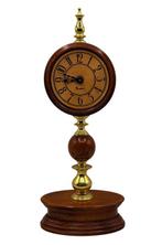 Klok - Valenti - Hout, Messing - 1980-1990 - Pedestal