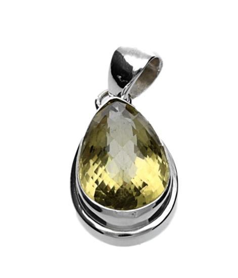 Zilveren Citrien druppel kettinghanger, Sieraden, Tassen en Uiterlijk, Kettinghangers, Verzenden