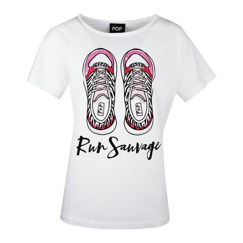 Verysimple • wit t-shirt met sneakers • 40 (IT46), Kleding | Dames, Tops, Wit, Nieuw, Maat 38/40 (M), Verzenden