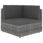 vidaXL Hoekbank sectioneel poly rattan grijs, Tuin en Terras, Tuinsets en Loungesets, Verzenden, Nieuw, Rotan