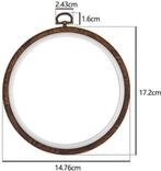 Brocante houten borduurring rond met stelschroef 17 cm per, Ophalen of Verzenden, Nieuw