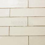 Wandtegel langwerpige witjes creme beige glans 7,5x30 life, Nieuw, Ophalen of Verzenden, 10 m² of meer, Wandtegels