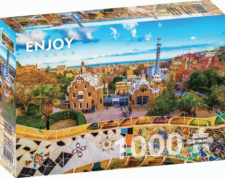 View from Park Guell - Barcelona Puzzel (1000 stukjes) |, Hobby en Vrije tijd, Denksport en Puzzels, Nieuw, Verzenden