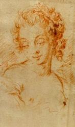 Franse school (XVIII), Kring van - Busto di giovanotta, Antiek en Kunst, Kunst | Schilderijen | Klassiek