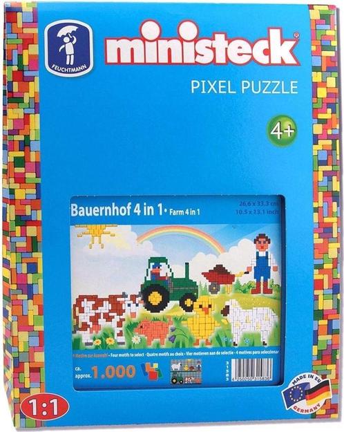Ministeck Farm 4 in 1 - XL Box | Ministeck - Hobby Artikelen, Hobby en Vrije tijd, Knutselen, Nieuw, Verzenden
