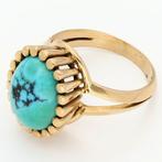 Ring - 18 karaat Geel goud Turquoise, Nieuw