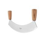 Triangle Halvemaan Wiegemes – Essenhouten Heft – RVS Lem, Ophalen of Verzenden, Nieuw