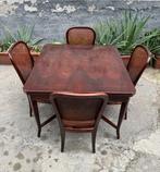 Eettafel (5) - hard hout - -eettafel en stoelen, Antiek en Kunst