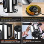 Waterkoker met temperatuurregeling - RVS - met LED - 1.7L -, Verzenden, Nieuw