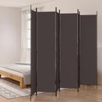 vidaXL Kamerscherm met 6 panelen 300x220 cm stof bruin, Huis en Inrichting, Woonaccessoires | Kamerschermen, Verzenden, Nieuw