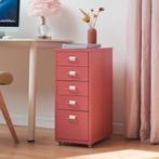 Kantoorkast Kökar ladekast op wielen 69x28x41 cm watermeloen, Verzenden, Nieuw in verpakking