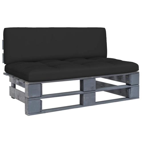 vidaXL Tuinmiddenbank pallet geïmpregneerd grenenhout grijs, Tuin en Terras, Tuinsets en Loungesets, Nieuw, Verzenden